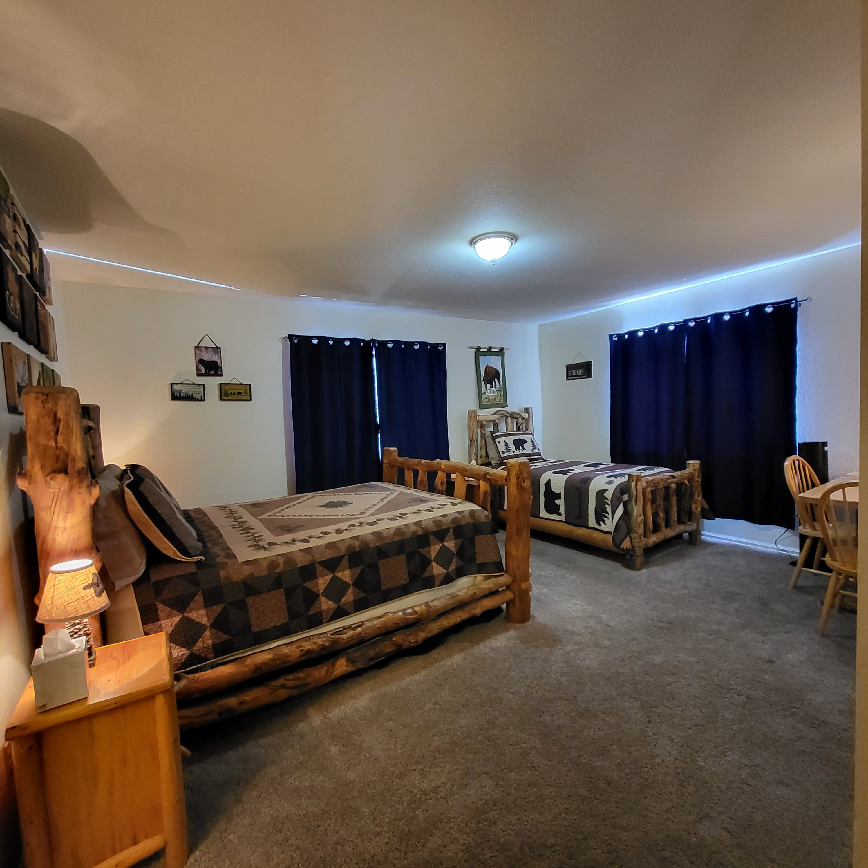 Mt. Yale Room Queen Log Bed and Twin Log Bed
