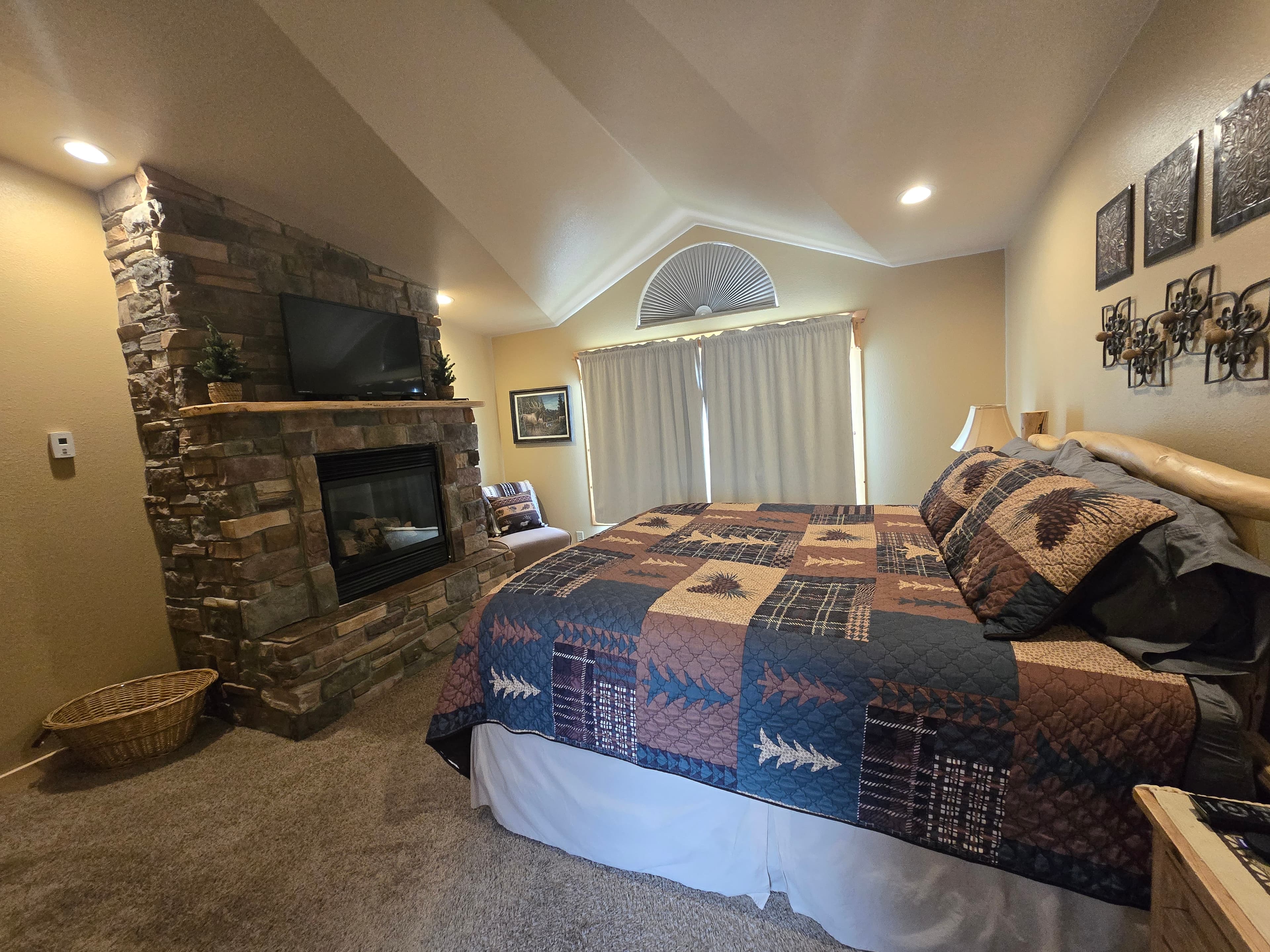 Log Cabin King Size Bed in Primary Suite