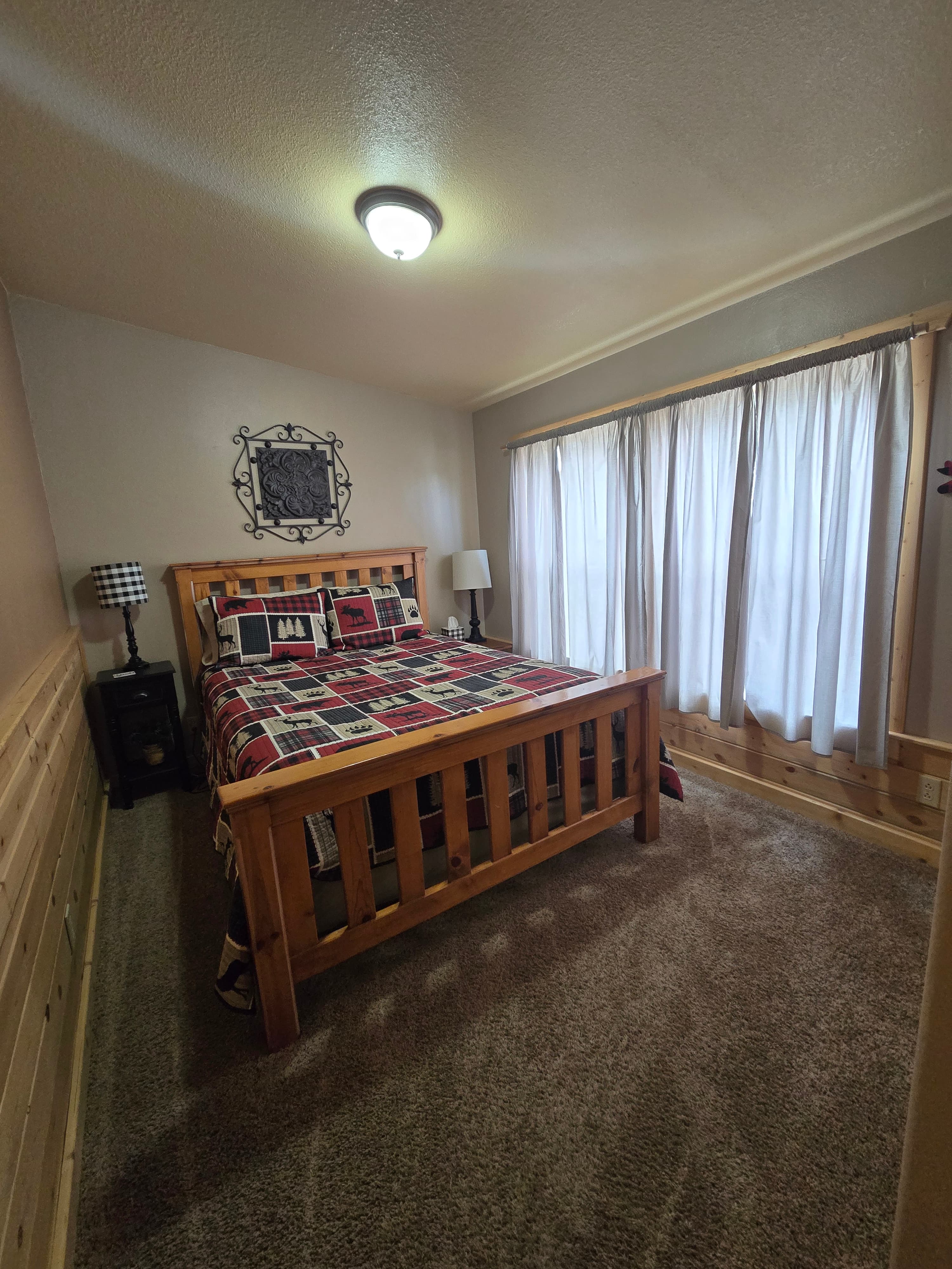 Log Cabin Queen Size Bed in Secondary Bedroom